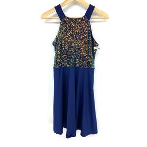 Zunie Sequins Top Navy Dress - Size 16 NEW